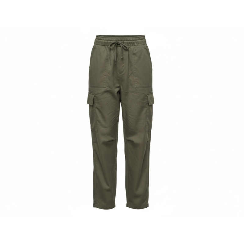 Pantalon kaki, de forme baggy et streetwear.